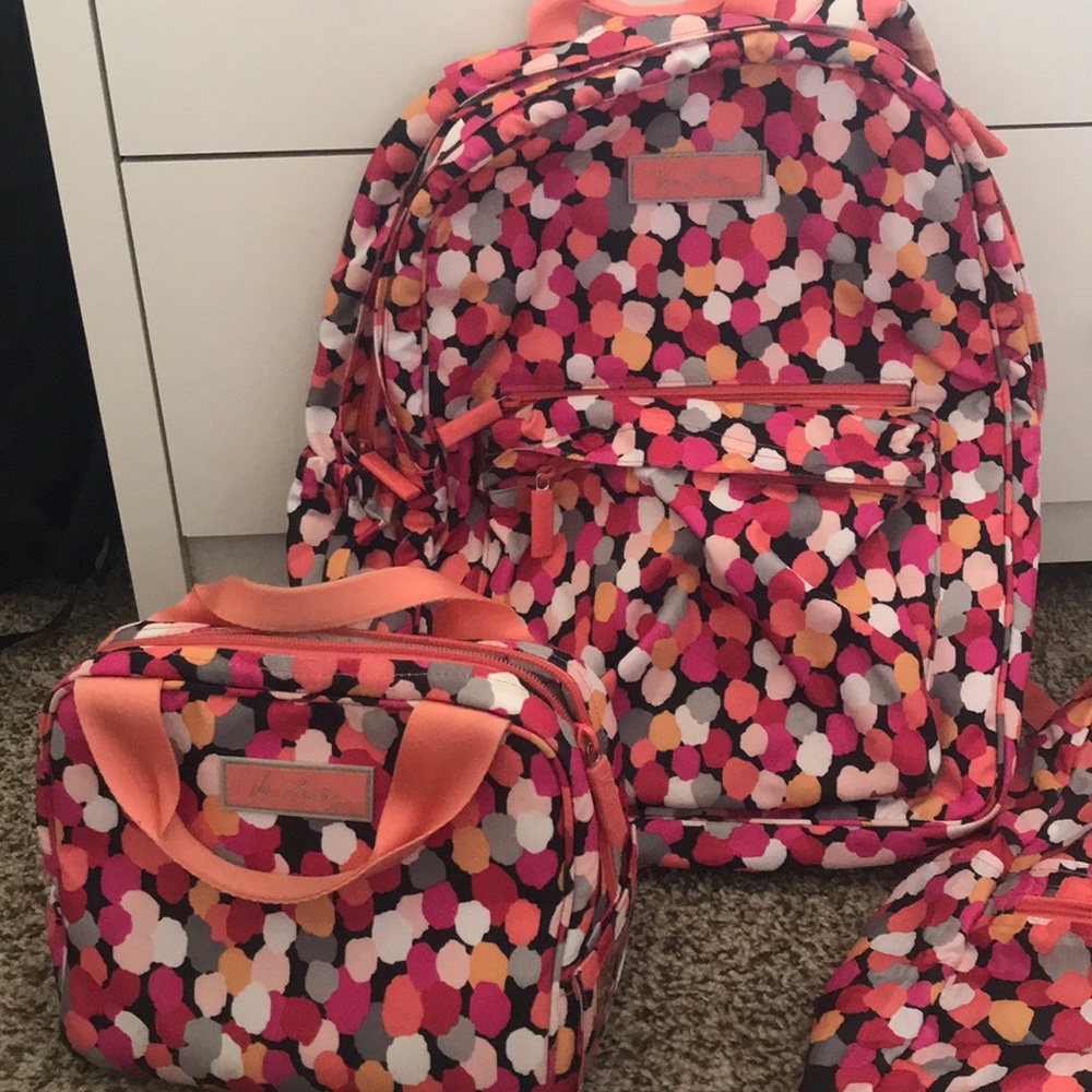 Vera Bradley backpack lunchbox and waterproof bag